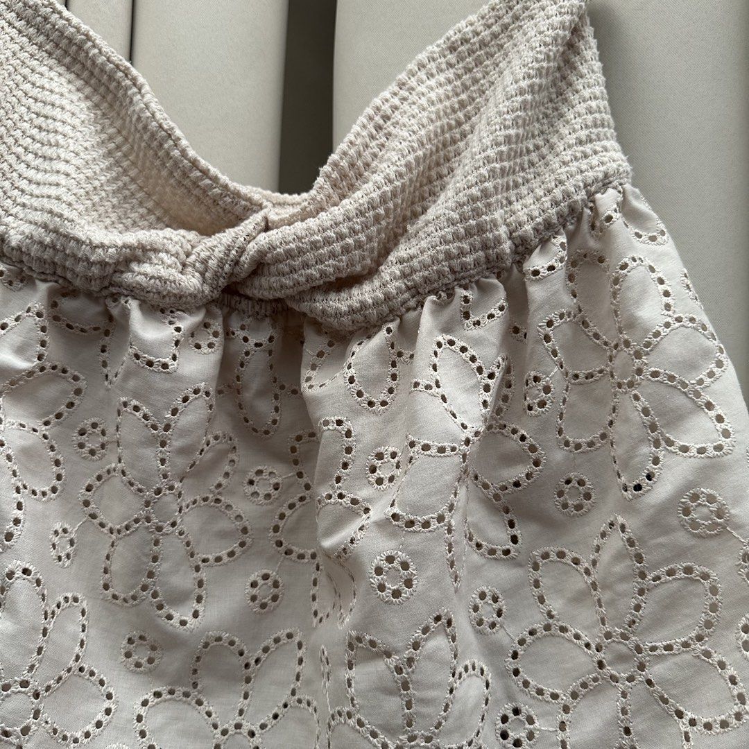 Broderie Eyelet Tube Top (Category: Sleeveless) located in Cainta. Submitted by tooonico (Listing ID 1463435992, Image 3). Description: RFS: Not my size anymore MOP: GCash/Maya/Maribank/UB.
