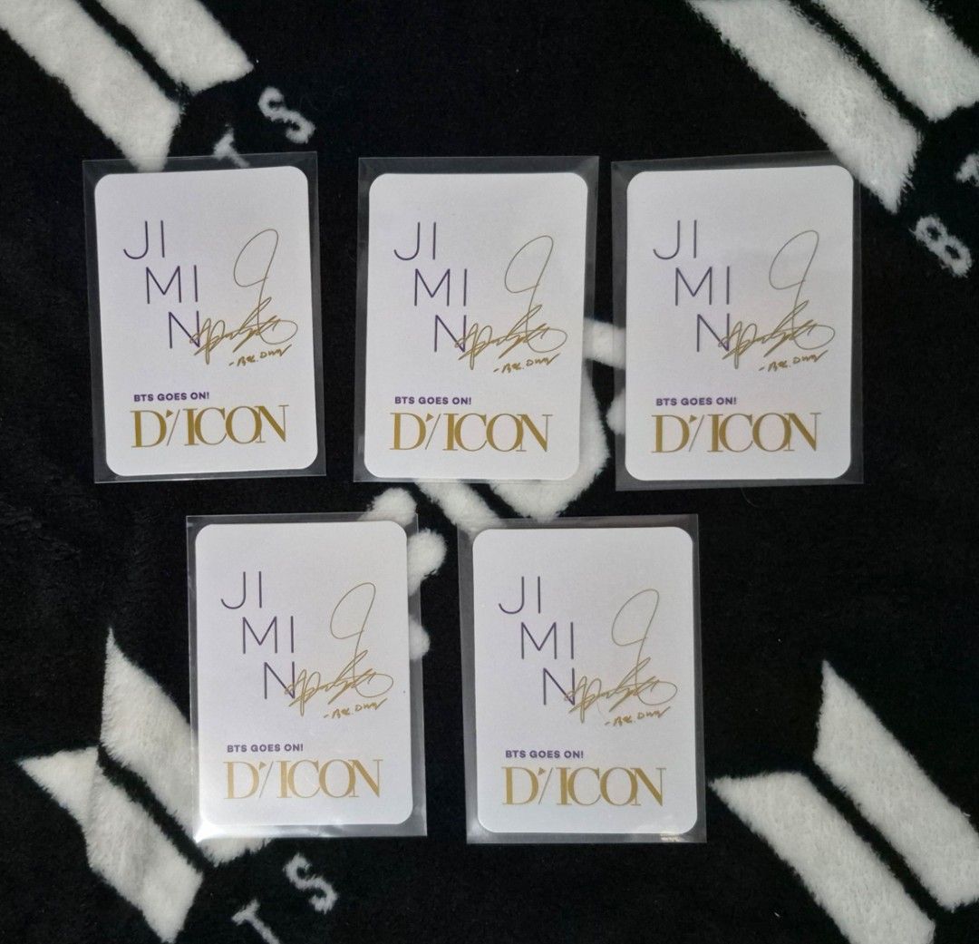 BTS DICON Jimin Photocards Set (Category: K-Wave Merchandise) located in Imus. Submitted by shopestepanimey (Listing ID 1463348246, Image 2). Description: - Jimin Dicon photocard set .