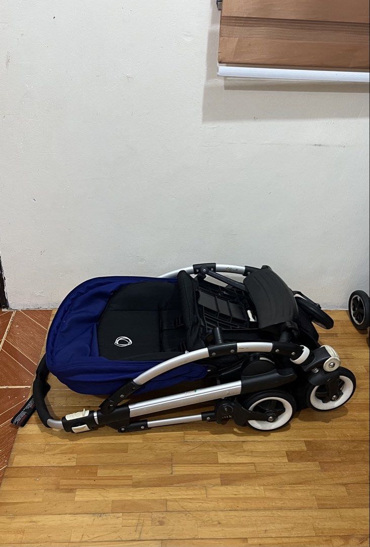 Bugaboo Bee 3 Stroller - Blue & Black (Category: Strollers) located in Santa Rosa. Submitted by mommy.cole.affordable.stuff (Listing ID 1463347782, Image 2). Description: - Bugaboo Bee stroller in blue and black - Features a secure 5-point harness - Folds compactly for easy storage and travel - Smooth-rolling wheels for effortless maneuverability - Ideal for navigating the city with your child - Minor cosmetic scuffs on the frame from normal use.