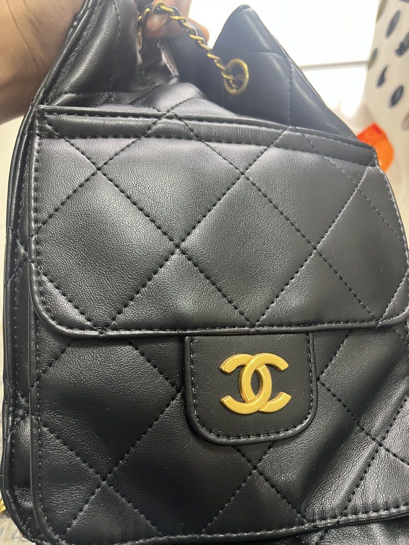 C25 bagpack (Category: Backpacks) located in Seremban. Submitted by itsunflower (Listing ID 1463427321, Image 3). Description: Hobo Backpack Black Antique Gold Hardware Chanel C25 .