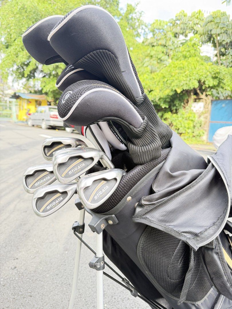 Callaway Strata Golf Set with Callaway Bag (Category: Golf) located in Manila. Submitted by eclipse58 (Listing ID 1463360722, Image 2). Description: ⛳ COMPLETE Callaway Strata Plus Golf Set 🔥 💎 Very Good Condition | No Issues Set Includes: 🧩 6–9 Irons 🧩 Pitching Wedge & Sand Wedge 🧩 Callaway Strata Plus Driver 🧩 Callaway Strata Plus 3 Wood 🧩 Callaway Strata Plus 4 Hybrid 🧩 Callaway Strata Plus 5 Hybrid 🧩 Callaway Strata Plus 5 Wood 🧩 Ca