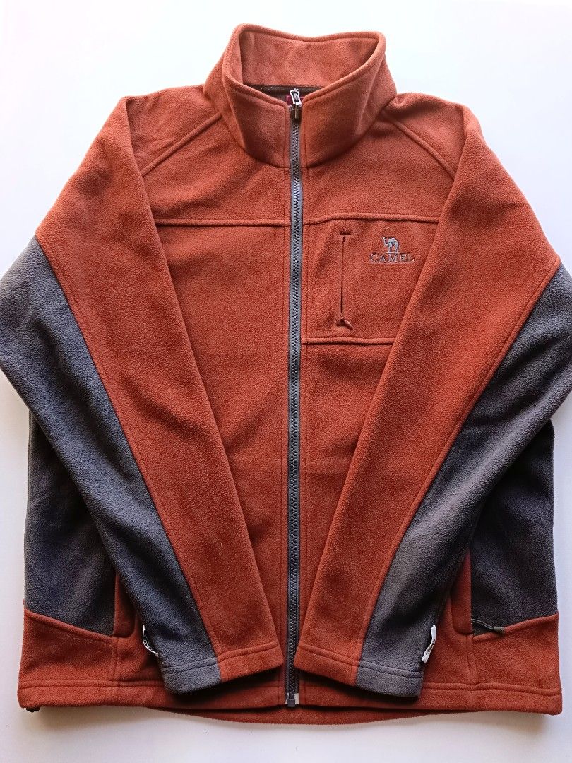 Camel Active Fleece Jacket - Orange & Grey (Category: Coats, Jackets and Outerwear) located in Baguio. Submitted by wear_mo_clothing_shop (Listing ID 1463453763, Image 1). Description: - Brand: Camel Active - Color: Orange and Grey - Material: Fleece - Features: Full zip front, chest pocket, two side pockets - Style: Great for layering or standalone, comfortable and warm - Occasion: Outdoor activities or casual wear - Chest 23inx Length 27in.