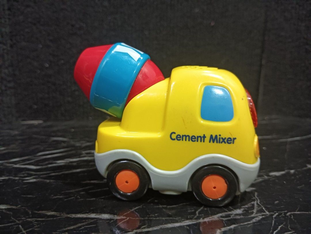 Car Cement Mixer Vtech (Category: Kids Toys) located in Baguio. Submitted by rbcollections14 (Listing ID 1463501759, Image 2). Description: VTech Go! Go! Smart Wheels Cement Mixer ₱100 𝗪𝗢𝗥𝗞𝗜𝗡𝗚 💯 (ComSec Video) Nag iiba iba yung music nya Bilhan nyo na lang battery (2 na Triple AAA) 𝗔𝘀 𝗜𝘀 | 𝙒𝙮𝙨𝙞𝙬𝙮𝙜 1𝘀𝘁 𝘁𝗼 𝗽𝗮𝘆 𝗚𝗲𝘁𝘀 𝘁𝗵𝗲 𝗜𝘁𝗲𝗺 𝑵𝒐 𝒅𝒆𝒍𝒆𝒕𝒊𝒏𝒈/ 𝒆𝒅𝒊𝒕𝒊𝒏𝒈 𝒐𝒇 𝒄𝒐𝒎𝒎𝒆𝒏𝒕𝒔 𝑵𝒐 𝒄𝒂𝒏𝒄𝒆𝒍𝒍𝒂𝒕𝒊𝒐𝒏