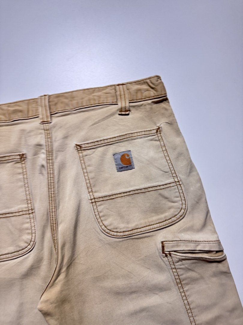CARHARTT CARPENTER JORTS (Category: Shorts) located in Cebu City. Submitted by firenzegallery (Listing ID 1463466585, Image 3). Description: •Waist: 34 •Thigh: 13 •Length: 21 •Hem: 11 •Condition: 9 •Issue(s): good fade.