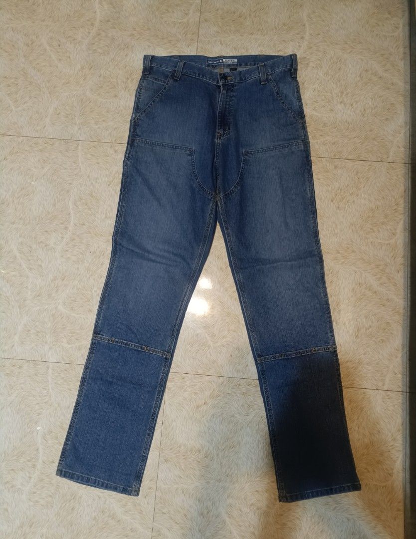 Carhartt Double Knee (Category: Jeans) located in General Trias. Submitted by cozygoods77 (Listing ID 1463452934, Image 2). Description: Carhartt Double Knee Excellent Condition No Issue Dimes: Waist: 34 Length: 46.