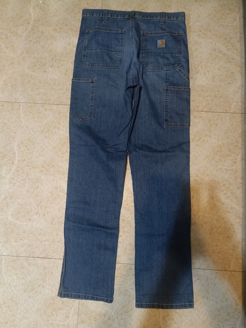 Carhartt Double Knee (Category: Jeans) located in General Trias. Submitted by cozygoods77 (Listing ID 1463452934, Image 1). Description: Carhartt Double Knee Excellent Condition No Issue Dimes: Waist: 34 Length: 46.