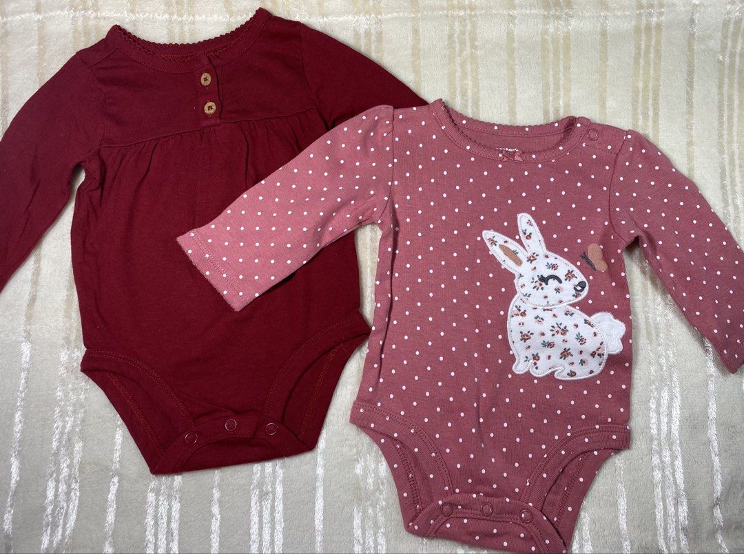 Carter's longsleeve onesies (Category: Babies & Kids Fashion) located in Cagayan de Oro. Submitted by tinytootchcloset (Listing ID 1463469206, Image 2). Description: brand: Carter's size: 3-6 months VGUC.