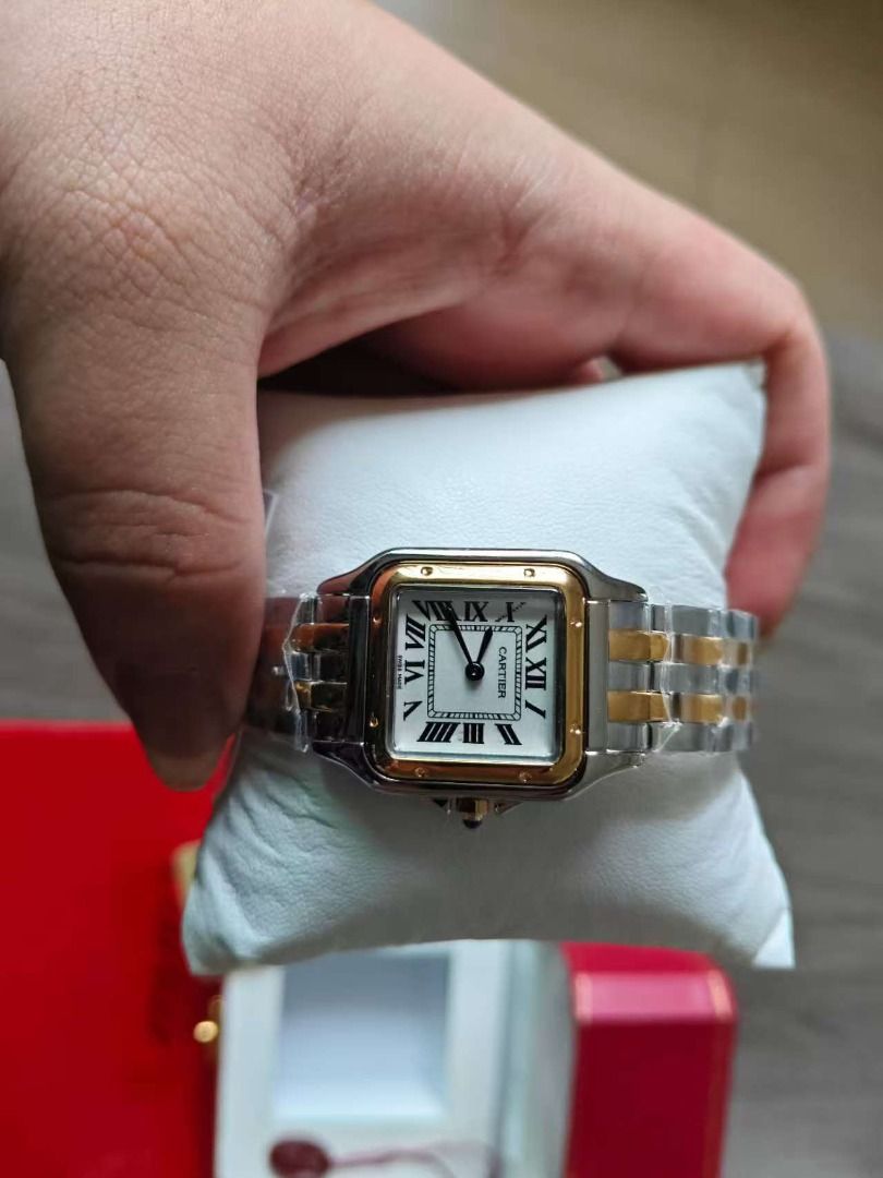 Cartier Panthere Two-Tone Watch (Category: Luxury Watches) located in Muntinlupa City. Submitted by azuomaigor72472 (Listing ID 1463362428, Image 3). Description: - Authentic Cartier Panthere watch - Two-tone stainless steel and 18k gold construction - Classic Roman numeral dial - Comes with original box and tag - A truly beautiful and iconic timepiece.
