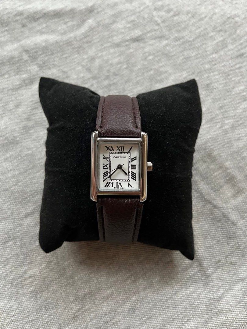 Cartier Roman Leather Strap Blue Crown (Category: Luxury Watches) located in Manila. Submitted by jaivrgr22 (Listing ID 1463398073, Image 1). Description: Excellent Condition All Working / No issue With Hard Box & Paper Bag .