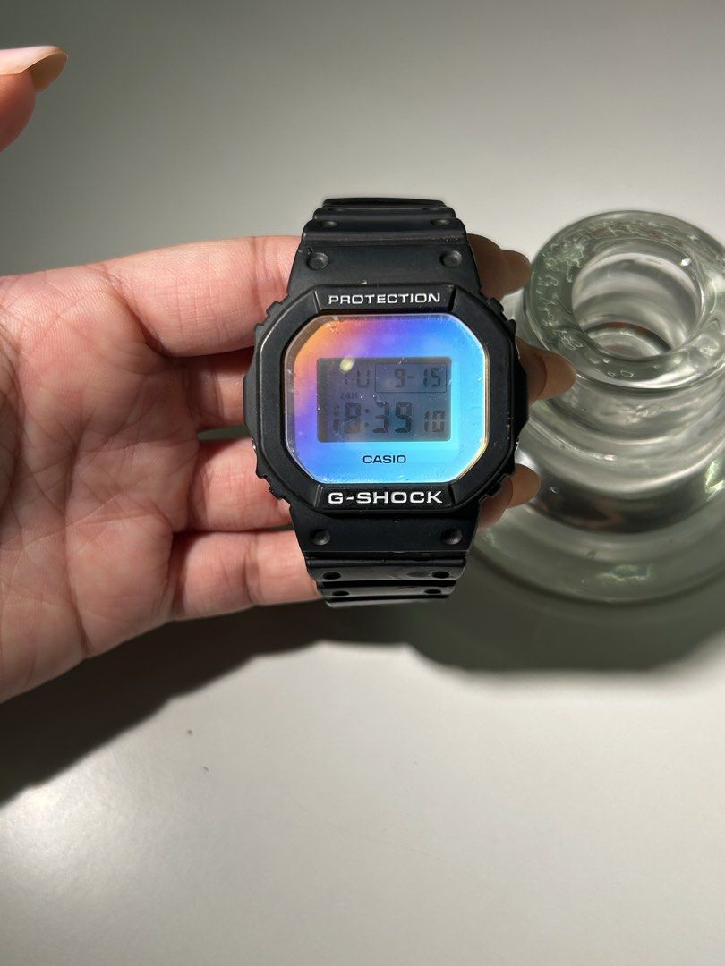 Casio G-Shock Digital Watch (Category: Men's Watches) located in Manila. Submitted by hyacinth1414 (Listing ID 1463465199, Image 1). Description: - Classic black G-Shock watch - Digital display for time and date - Unique iridescent screen effect - Durable and reliable square face design - Ready for its new owner -Fixed price.
