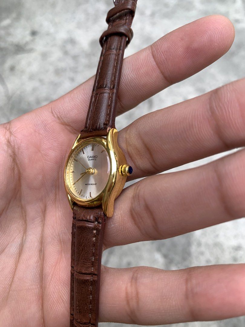 Casio Quartz Mini Leather Strap Blue Crown (Category: Luxury Watches) located in Manila. Submitted by jaivrgr22 (Listing ID 1463398530, Image 2). Description: Excellent Condition All Working / No issue With Hard Box & Paper Bag .