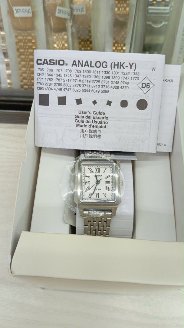 Casio Watch LTP190D-7B (Category: Women's Watches) located in Manila. Submitted by seikowatchfactory (Listing ID 1461244364, Image 3). Description: BNIB 10/10 For Sale Model: LTP-B190D-7B Price: 3895 pesos Specifications: Case Size: 32 x 23.5 x 7.6mm Weight: 48g Case and Bezel material: Stainless steel Stainless Steel Band Adjustable clasp 50m Water Resistance Approx. battery life: 3 years on SR626SW Mineral glass Regular timekeeping Analogue: 3 