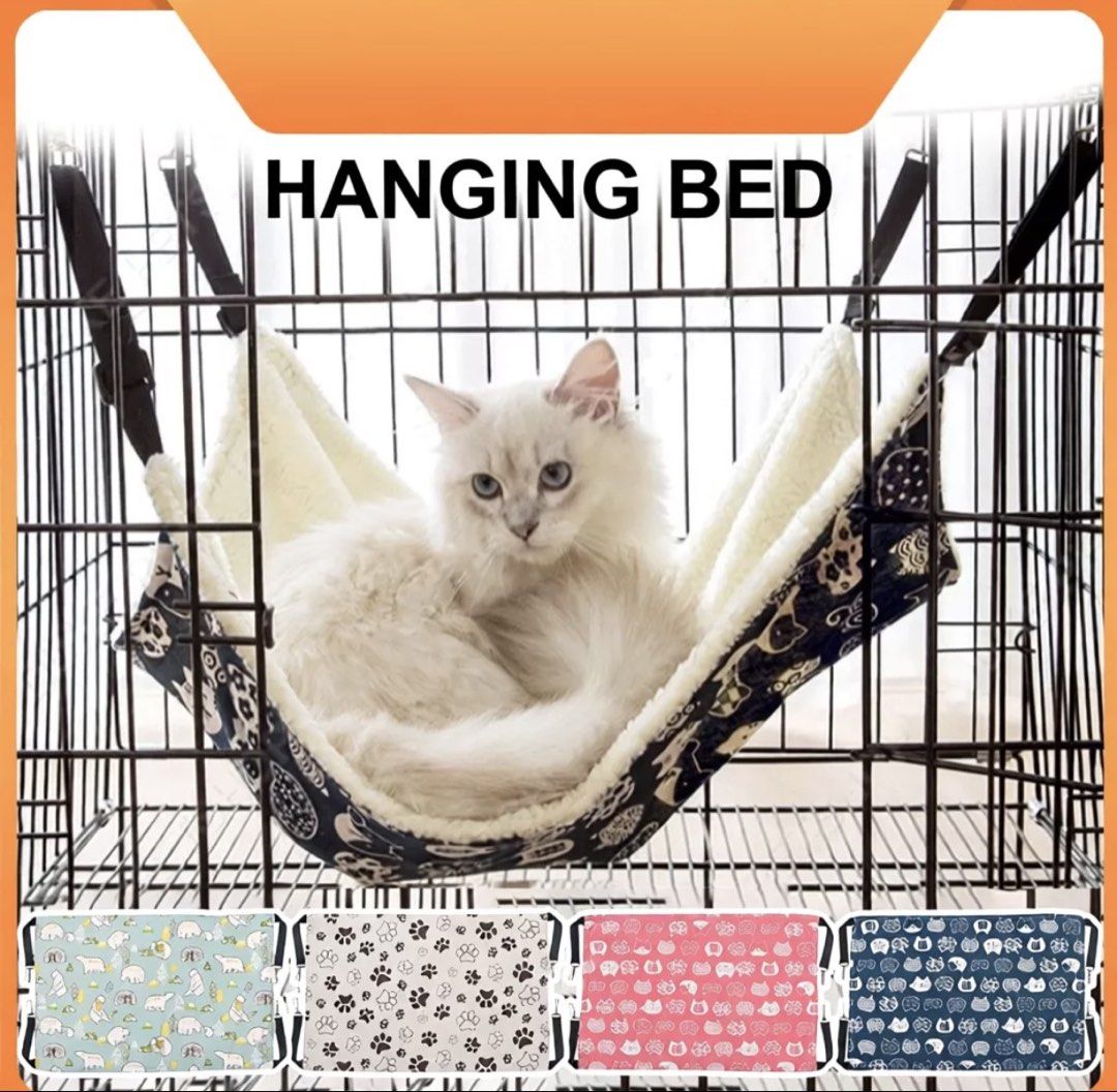 Cat Hammock Swing Bed for Cats & Small Pets (Category: Homes & Other Pet Accessories) located in Taguig. Submitted by ls_ln (Listing ID 1463381342, Image 1). Description: - Cute hanging hammock bed for pets - Size: XL.