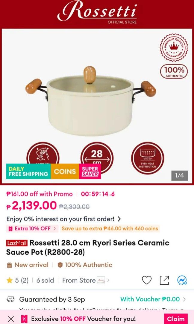Ceramic Pot (Category: Other Home Appliances) located in Manila. Submitted by leighclay (Listing ID 1463335536, Image 1). Description: .