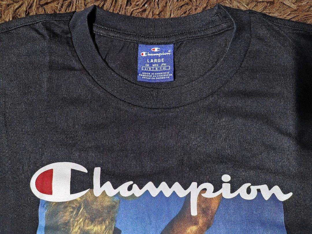 Champion Tshirt (Category: Tshirts & Polo Shirts ) located in San Juan City. Submitted by reddvelasquez4298 (Listing ID 1463342723, Image 3). Description: Champion Tshirt Volleyball Design Size Large on tag 20 Width 27.5 Length As new Condition No issues 950 pesos PM.