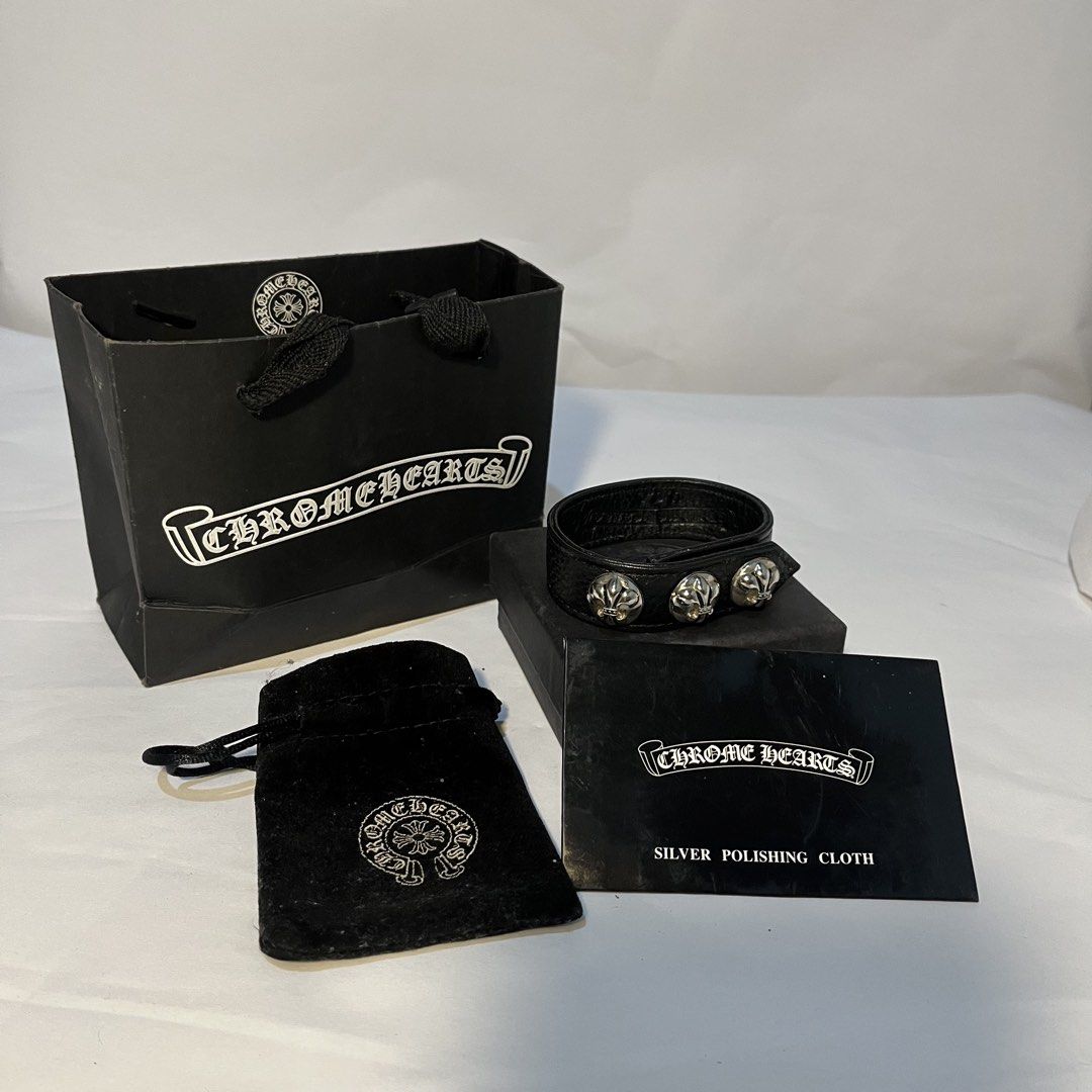 Chrome Hearts Leather Bracelet (Negotiable) (Category: Bracelets) located in Taguig. Submitted by buytrysellrepeat (Listing ID 1463386022, Image 1). Description: - Reps.