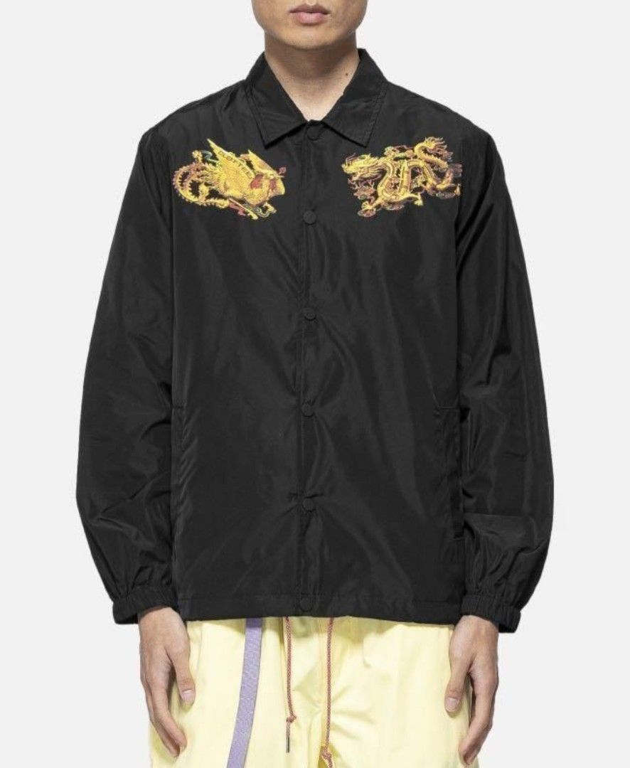 Clottee by Clot Dragon Phoenix Coach Jacket (Category: Coats, Jackets and Outerwear) located in Pasig City. Submitted by hustlexcurate (Listing ID 1463349404, Image 2). Description: Clottee by Clot Dragon Phoenix Coach Jacket Size MEDIUM Dimensions: 23X28.