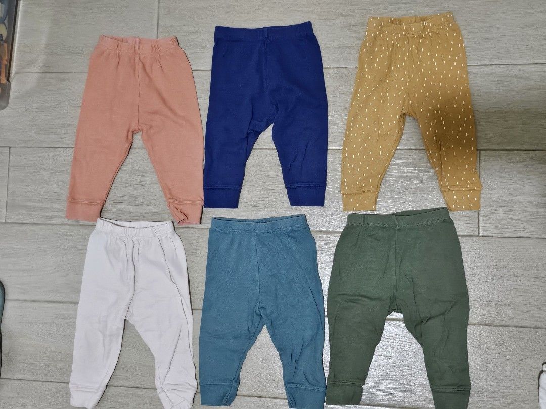 Cloud Island Baby Pants Bundle (3-6M) (Category: Babies & Kids Fashion) located in Manila. Submitted by momshiedells (Listing ID 1463469722, Image 1). Description: Cloud Island Baby Leggings/Pants – 3–6M | 6-Piece Bundle Cute and practical everyday baby pants in a mix of neutral and fun colors: 🩷 Peach 💙 Royal blue 🤎 Mustard with white dots 🤍 White 🩵 Blue 🌿 Green Preloved Good condition with normal signs of use. ✨ Can be sold individually o