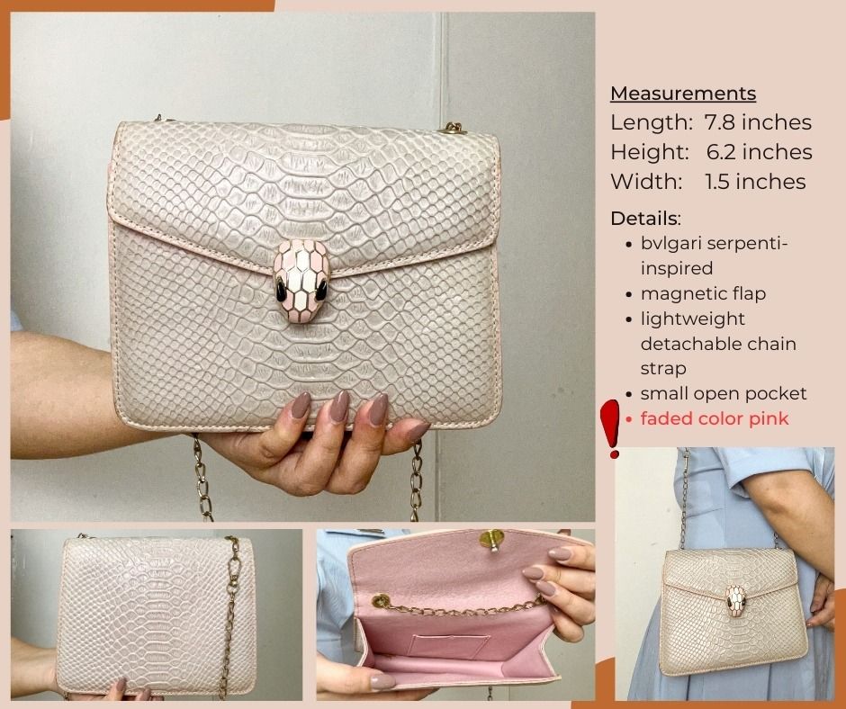 Clutch Faded Snake design (Code: 197) (Category: Clutches) located in Mandaluyong City. Submitted by thriftandiapreloved (Listing ID 1463431206, Image 1). Description: Items are used/preloved/ukay2x, in good or slightly used condition. Please check remarks in RED font color for the flaws observed. If none indicated, none observed po. Measurements are also indicated in the photo. Thank you!.