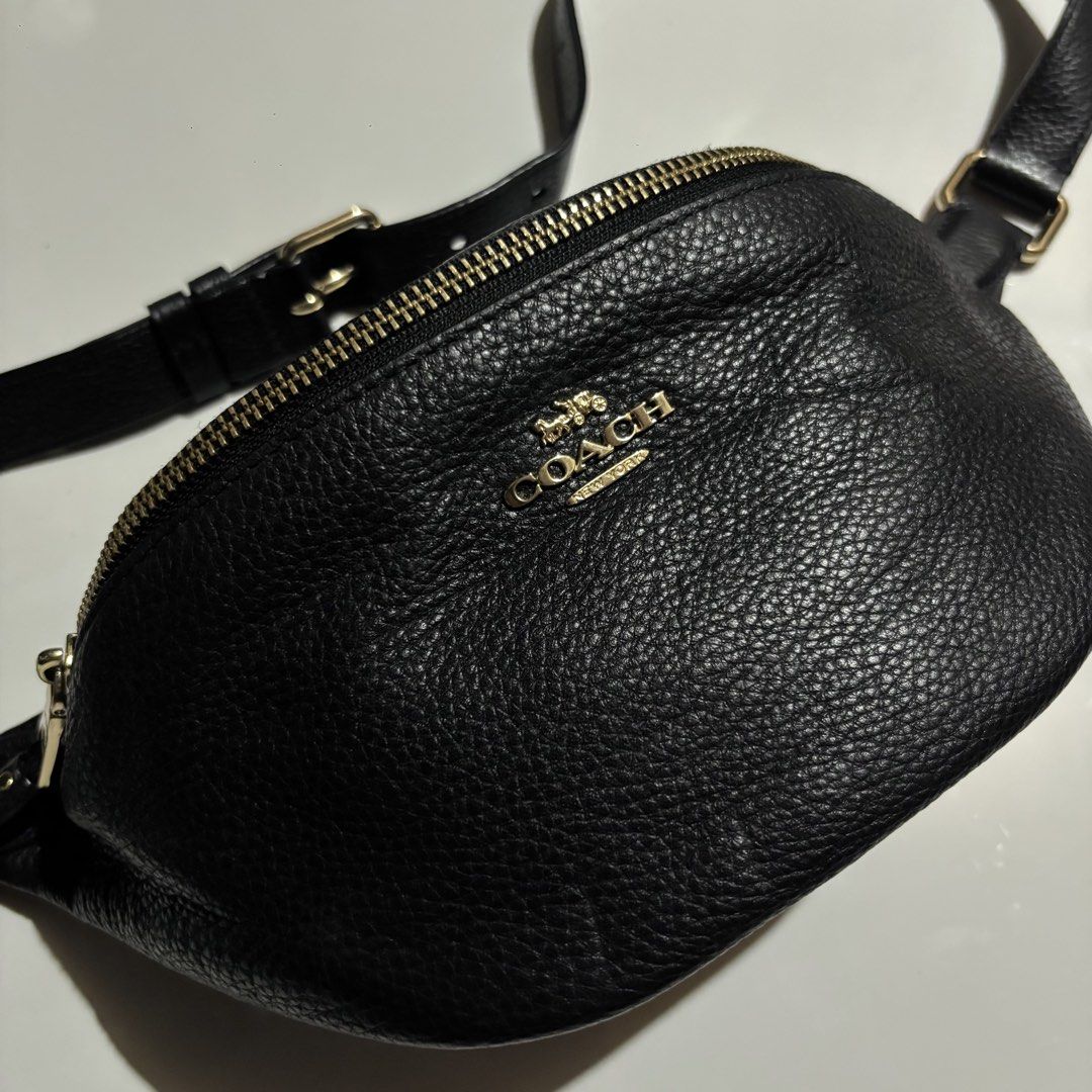 Coach Pebbled Leather Belt Bag (Category: Luxury Bags & Wallets) located in General Santos City (Dadiangas). Submitted by earl_chives (Listing ID 1463491505, Image 2). Description: Authentic Coach Gold hardwares Genuine leather No major flaws Minor signs of usage only Slight peel on inside tag Gen. Santos City location 4,495 only HMU.
