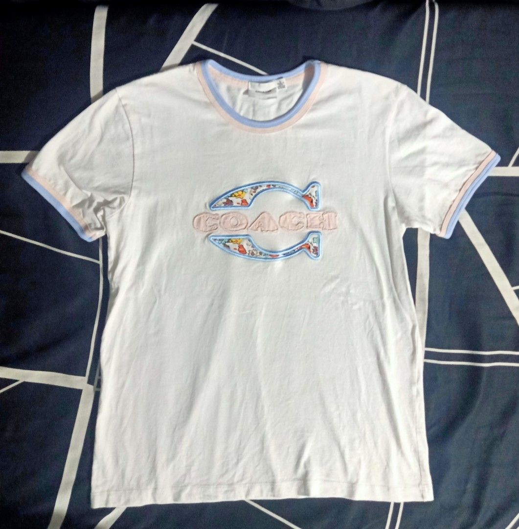 Coach t shirt (Category: Luxury Apparel) located in Manila. Submitted by lux_sorry (Listing ID 1463551620, Image 1). Description: Coach t shirt Size Small on tag No issues/Need wash 9/10 Embroid design.