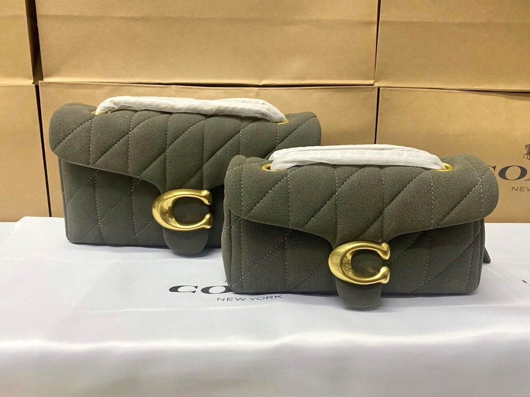Coach Tabby Quilting Suede Olive (Category: Shoulder Bags) located in Bulacan. Submitted by mykakarizza (Listing ID 1463477874, Image 1). Description: SUEDE OLIVE!! 😍 26 cm ₱2300 20 cm ₱2100 Complete inclusions 📸 Actual pics! 🙋🏻‍♀️ ─── ✦ ─── ✦ ─── ✦ ─── ✦ ─── 🛍️ LOOKING FOR MORE RESELLERS 🛍️ ✨ Buy 3 pcs of ANY items — FREE SHIPPING NA!🚚 ✨ Buy 10 items → FREE SF + ₱50 OFF EACH! 💖 PM us for 30 pcs & up WS 🤍 #Mallpulloutbagssupplier.