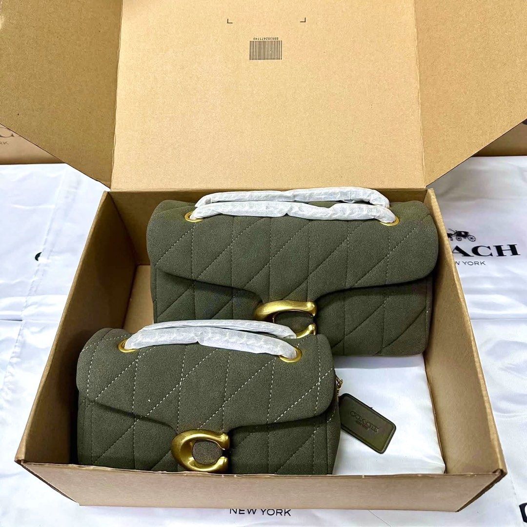 Coach Tabby Quilting Suede Olive (Category: Shoulder Bags) located in Bulacan. Submitted by mykakarizza (Listing ID 1463477874, Image 2). Description: SUEDE OLIVE!! 😍 26 cm ₱2300 20 cm ₱2100 Complete inclusions 📸 Actual pics! 🙋🏻‍♀️ ─── ✦ ─── ✦ ─── ✦ ─── ✦ ─── 🛍️ LOOKING FOR MORE RESELLERS 🛍️ ✨ Buy 3 pcs of ANY items — FREE SHIPPING NA!🚚 ✨ Buy 10 items → FREE SF + ₱50 OFF EACH! 💖 PM us for 30 pcs & up WS 🤍 #Mallpulloutbagssupplier.