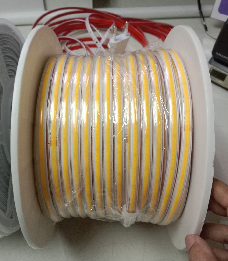 COB LED Strip Light Roll - Yellow (Category: Lighting) located in Manila. Submitted by mightydeer_9dfc3d (Listing ID 1463405977, Image 1). Description: - Bright Yellow COB LED strip light - Convenient spool for easy storage and use - 120L IC50 220v 10w Available color warm, coolwht, wht - Perfect for DIY lighting projects.