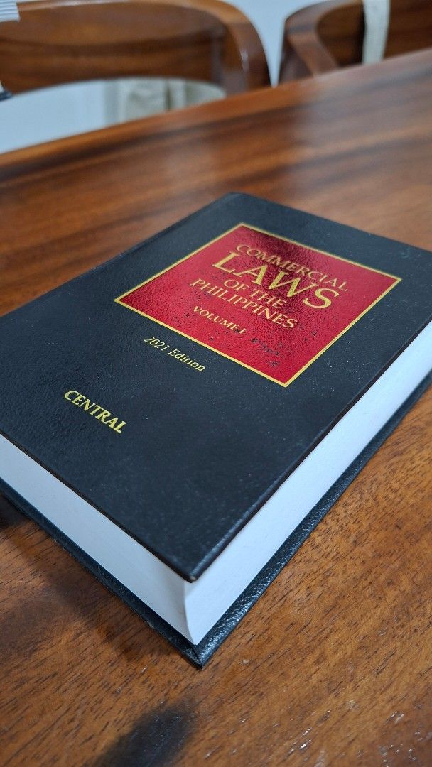 Commercial Laws Codal - Volume 1 (2021 Edition) (Category: Textbooks) located in Cavite. Submitted by trishadvb (Listing ID 1463440488, Image 2). Description: Commercial Laws of the Philippines, Vol. I (2021) - Php 300 - no markings, like new 📍 Location: General Trias, Cavite 🚚 Shipping: J&T / Lalamove / Grab — shouldered by buyer.