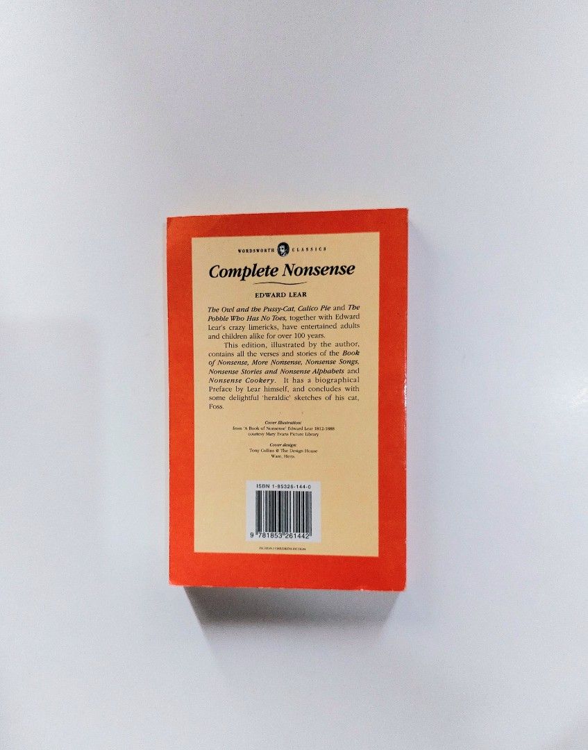 Complete Nonsense by Edward Lear (Category: Storybooks) located in Tanauan. Submitted by solanaclassics (Listing ID 1463475980, Image 2). Description: 📚 major bookshelf clean out / clearance sale ~ — RFS: decluttering my bookshelves and switching to digital books — MOP: Gcash | fast shipping *feel free to send a message if you wish to negotiate the price :).
