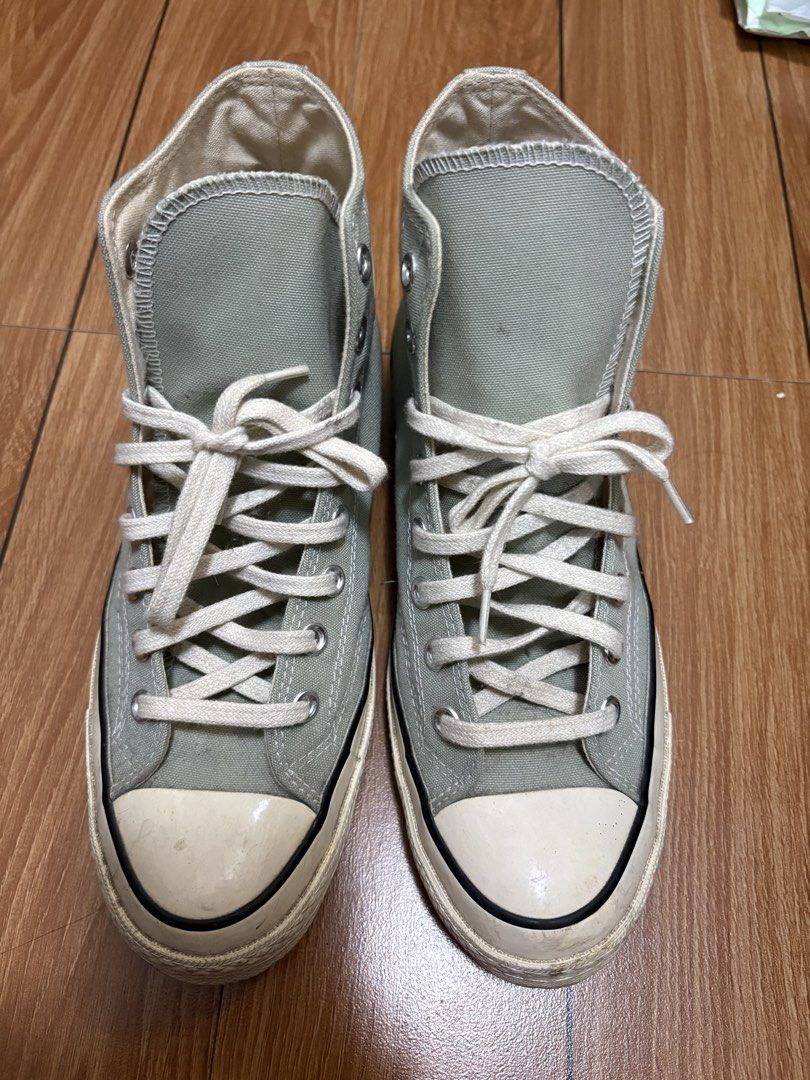 Converse Chuck Taylor All Star 70s (Category: Casual Shoes) located in Batangas. Submitted by luis_emmanuel (Listing ID 1463472862, Image 1). Description: Classic Converse Chuck Taylor 70s high tops Sage Green color 8.5 US (fits 9-9.5US) worn few times only In very good condition (needs slight cleaning only) RFS: decluttering & need funds .