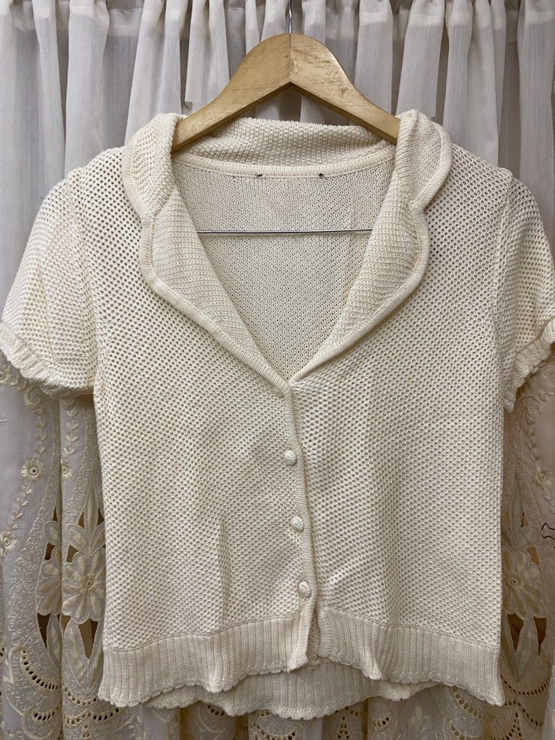 Crochet polo blouse (Category: Blouses) located in Trece Martires City. Submitted by reloveandrestyle (Listing ID 1463444939, Image 1). Description: Good as nee Cut tag S-M.