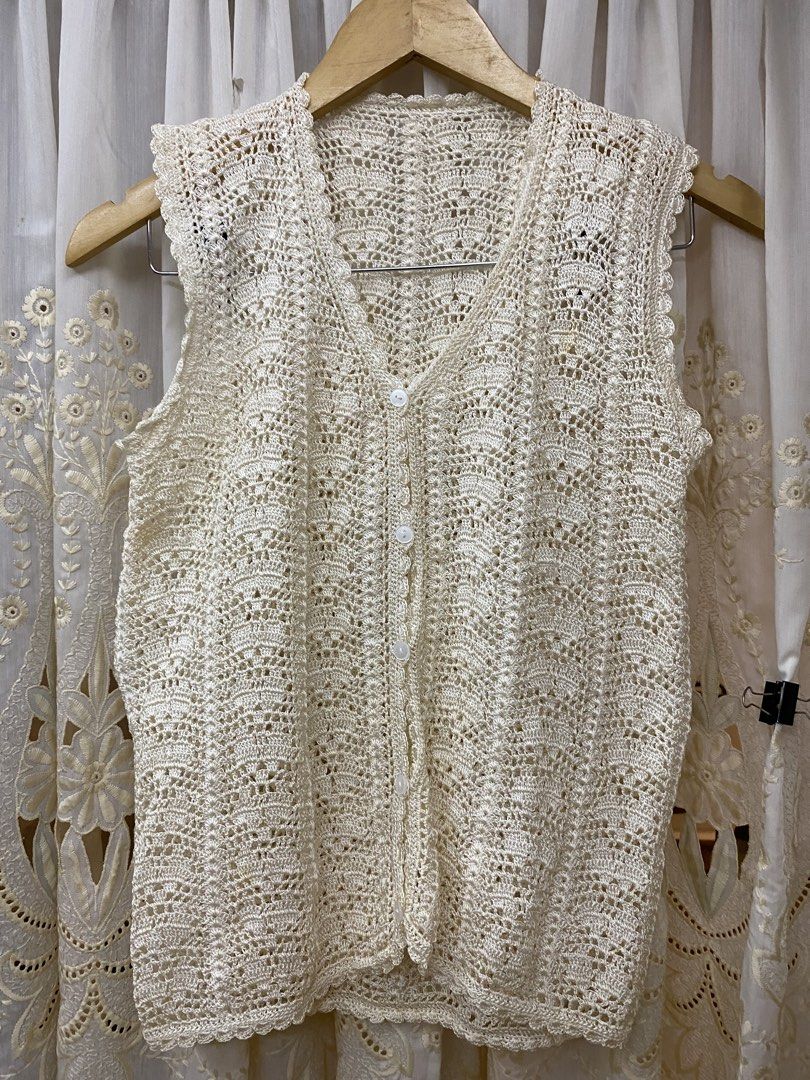 Crochet sleeveless (Category: Blouses) located in Trece Martires City. Submitted by reloveandrestyle (Listing ID 1463445217, Image 1). Description: S-M.