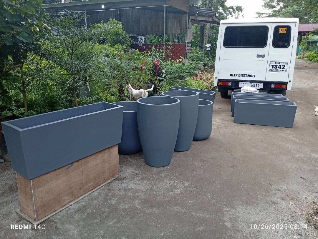 Custom Concrete Trough Planters - Small, Medium, Large Sizes Made to order (Category: Pots & Planters) located in Manila. Submitted by lorioalexi45697 (Listing ID 1463406609, Image 2). Description: - Durable concrete trough planters - Available in Small, Medium, and Large sizes - Small: Approx. 24x12x11 inches - Medium: Approx. 30x15x14 inches - Large: Approx. 36x18x16 inches - Ideal for gardens and patios.