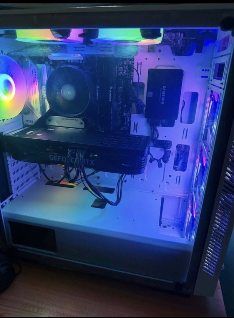 Custom Gaming PC - Ryzen 7 5700G, RTX 3070 Ti (Category: Desktops) located in Malolos. Submitted by kennethwhite.kb (Listing ID 1463329477, Image 3). Description: 🔥 HIGH-PERFORMANCE GAMING PC FOR SALE 🔥 🖥️ FULL SPECS: ⚡ CPU: AMD Ryzen 7 5700G 🧠 RAM: 32GB DDR4 2400MHz 💾 Additional Storage: 500GB NVMe M.2 💾 Storage: 1TB NVMe M.2 🎮 GPU: PNY XLR8 RTX 3070 Ti 🧩 Motherboard: MSI B550M Mortar WiFi 🔌 Power Supply: FSP HV PRO 85+ 650W 🖤 Case: De