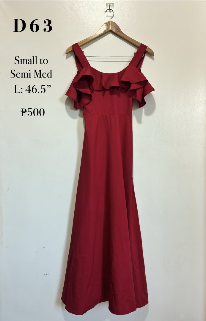 D63. Red Sleeveless Maxi Dress (Category: Dresses) located in Manila. Submitted by thrifters.mnl.28 (Listing ID 1463362341, Image 1). Description: .