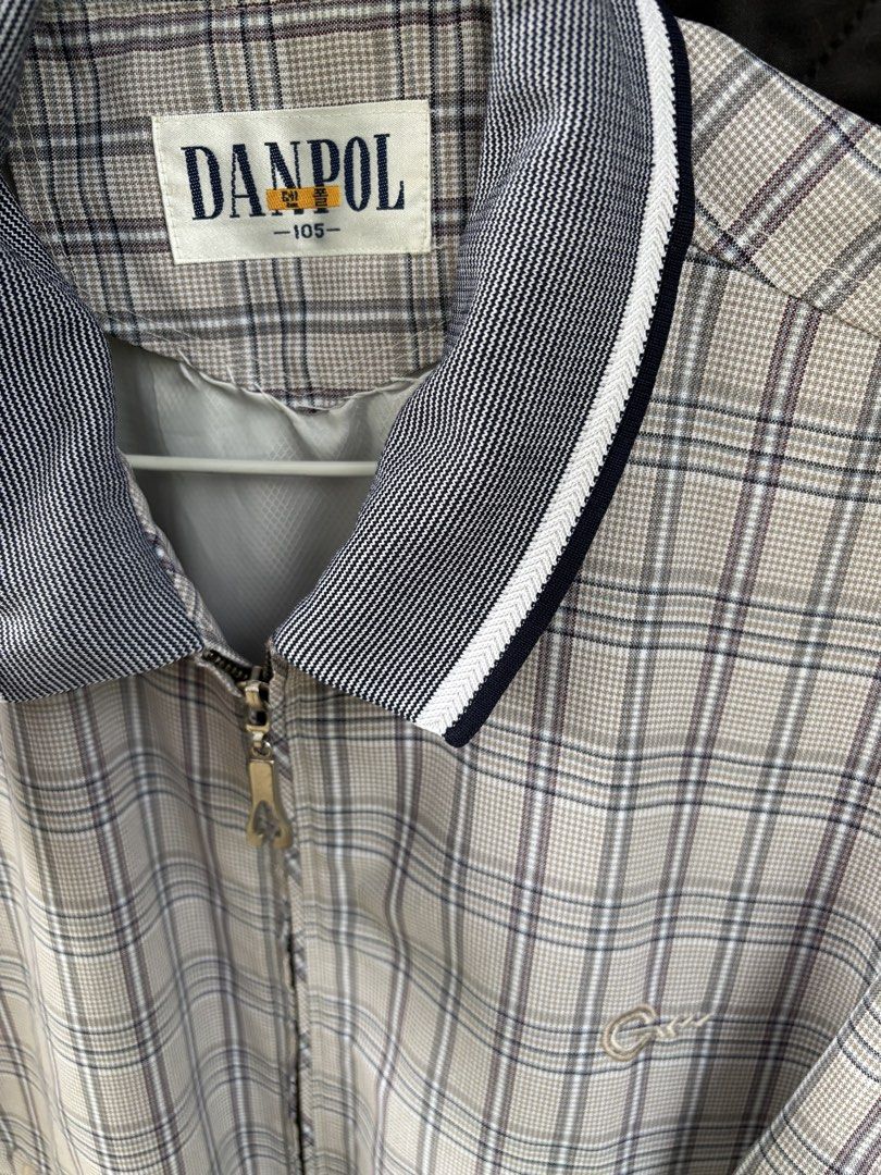 DANPOL Plaid Zip-Up Short Sleeve Jacket (Category: Coats, Jackets and Outerwear) located in Manila. Submitted by alphonse01 (Listing ID 1463536951, Image 2). Description: - Classic plaid jacket from DANPOL - Short sleeves - Collared neckline - Zip-up front closure - Two front pockets with decorative stitching - Ideal for casual wear and easy layering Location: Angeles City Price: ₱350 + shipping fee .
