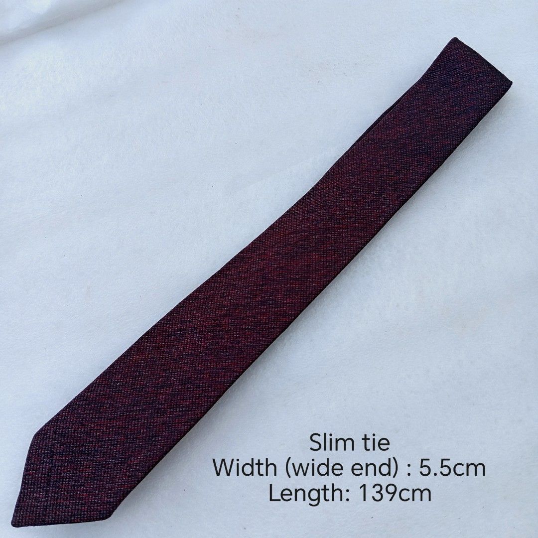 Deep Burgundy Textured Weave necktie (Category: Ties) located in Abucay. Submitted by gibzzz123 (Listing ID 1463376514, Image 2). Description: • All items are ON HAND and ready to be shipped/picked up. • Items are preloved/ukay, so please expect minimal signs of usage unless stated otherwise. • No major issues — good condition unless otherwise indicated in the listing. • Actual color may slightly vary due to lighting and screen settings. • All av