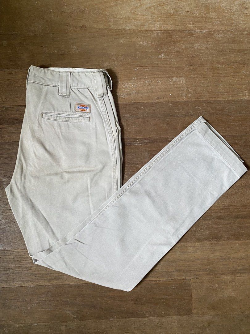 Dickies Khaki Work Pants Chinos (Category: Chinos) located in Bulacan. Submitted by _naek_ (Listing ID 1463388014, Image 1). Description: waist - 30 length- 40 hem - 6.5.