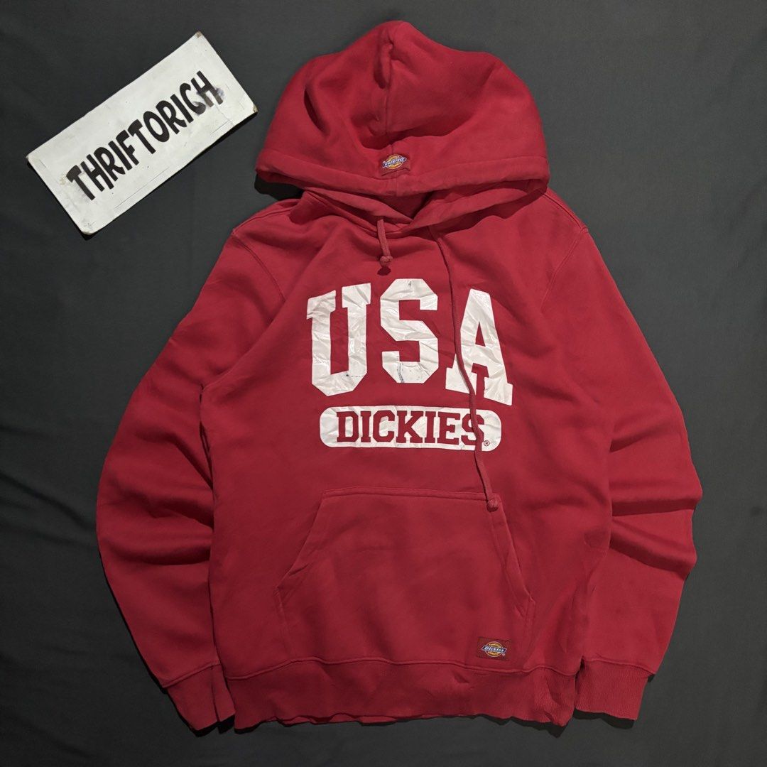 DICKIES USA RED HOODIE (Category: Hoodies) located in Taytay. Submitted by dwinsapparel (Listing ID 1463476947, Image 1). Description: DICKIES USA RED HOODIE W-21 L-26 GOOD CONDITION NEED WASH COMPLETE TAGS.