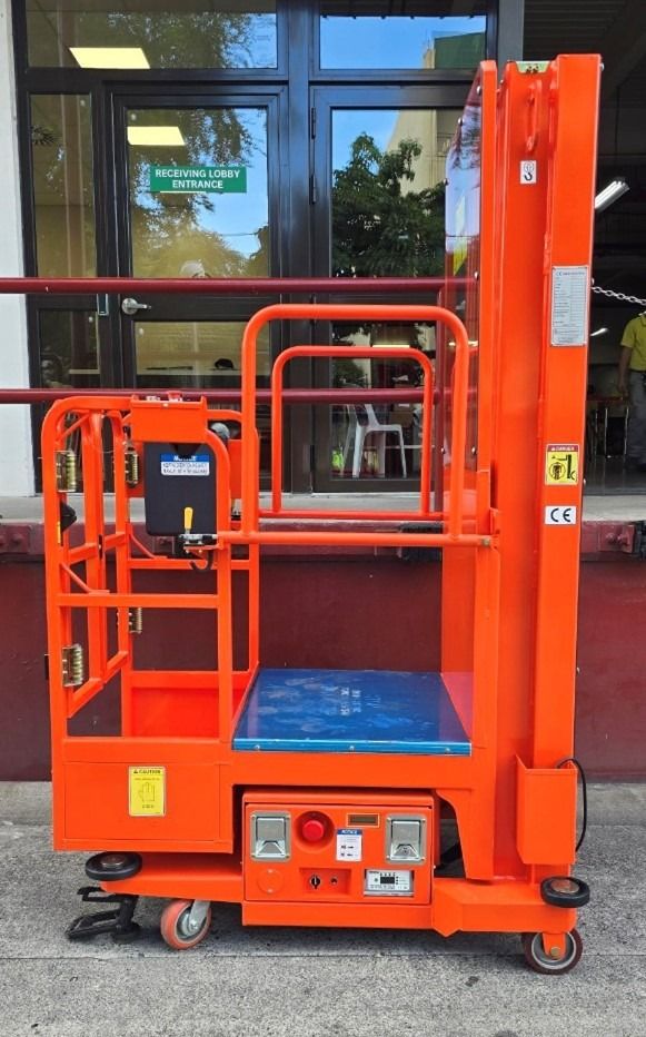 DINGLI DYT2-4.5S Order Picker Manlift (Category: Industrial Equipment) located in Quezon City. Submitted by qc_usedsurplusmaterials.ph (Listing ID 1463338909, Image 2). Description: Ideal for warehouses, inventory management, maintenance work, retail stores, and industrial facilities requiring safe elevated access. 2 Units Available Specifications - Brand: DINGLI - Model: DYT2-4.5S - Type: Mobile Stock Picker / Order Picker - Working Height: 6.5 