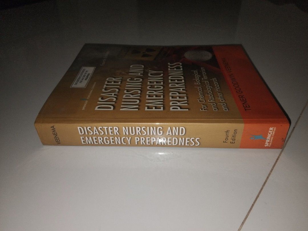 Disaster Nursing and Emergency Preparedness (Category: Textbooks) located in Manila. Submitted by msyisen (Listing ID 1463443429, Image 2). Description: - Slightly used but in good condition - Has name and year level on the edge.