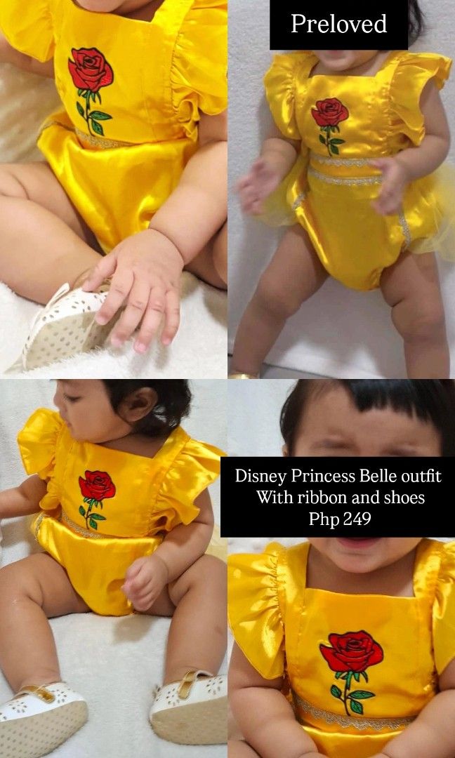 Disney Princess Milestone Belle (preloved) (Category: Babies & Kids Fashion) located in Manila. Submitted by xilala22 (Listing ID 1463339307, Image 2). Description: good condition 6-9mos #milestone, #milestoneoutfit, #beautyandthe beast, #baby #babygirl.