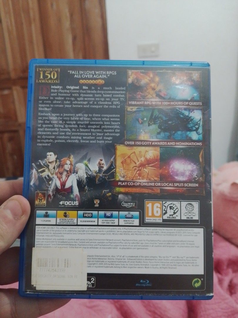 Divinity: Original Sin Enhanced Edition PS4 Game (Category: PlayStation) located in Manila. Submitted by coolowl-156047 (Listing ID 1463391718, Image 2). Description: - Game: Divinity: Original Sin Enhanced Edition - Platform: PS4 - Features: Fun fantasy RPG, lots of quests, co-op play - Ideal for: Fans of fantasy RPGs.