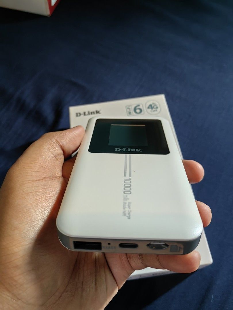 D-Link 4G Pocket WiFi (DWR-940M) (Category: Other Gadgets) located in Quezon City. Submitted by mrdyy (Listing ID 1463550153, Image 3). Description: - D-Link 4G Cat4 Mobile Hotspot (Model DWR-940M) - High-speed 4G internet up to 150Mbps - Connect up to 32 users simultaneously - All-day battery life for extended use - USB-A port for reverse charging your devices - Nano SIM card slot - Easy plug-and-play setup.