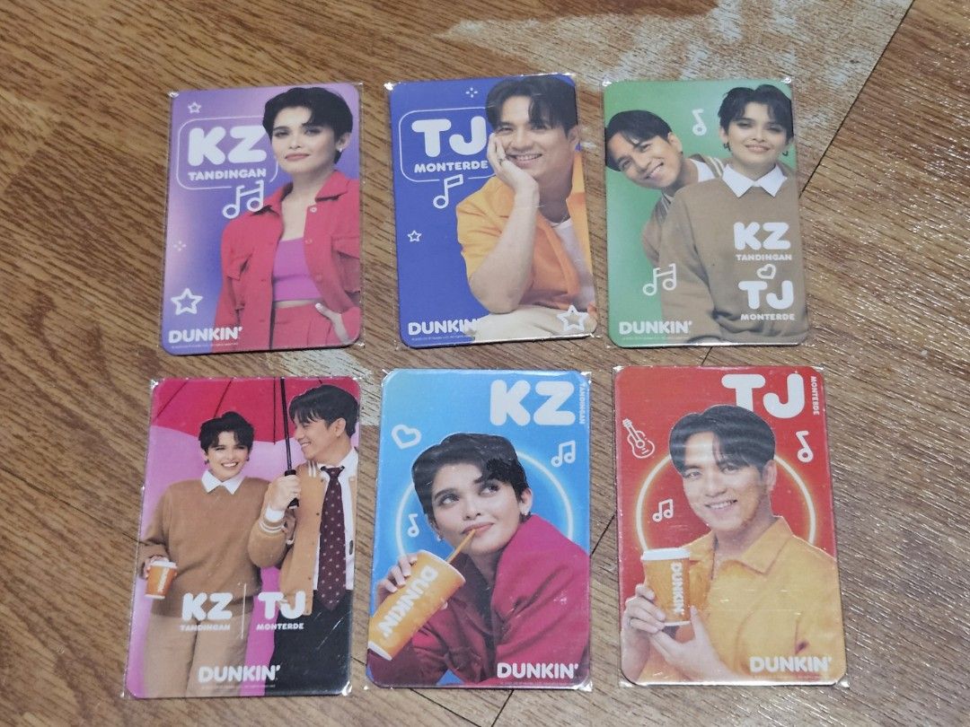 Dunkin x TJ KZ Photocards (Category: K-Wave Merchandise) located in Binan City. Submitted by upstuffandaway (Listing ID 1463515721, Image 1). Description: Dunkin x TJ KZ Photocards Set 2 sets available (6 pcs pc set) New and in mint condition 400 pesos per set. .