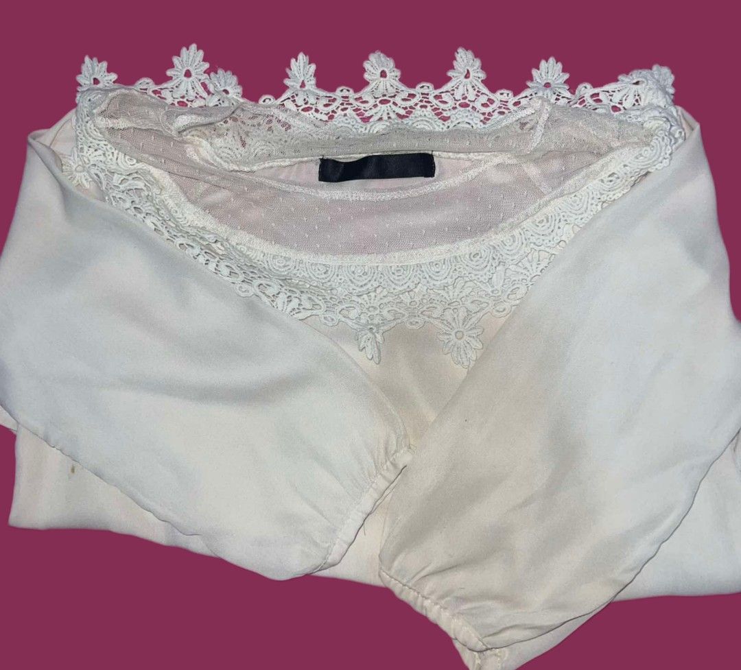 Elegant lace neckline blouse (Category: Blouses) located in Rizal. Submitted by youngpenguin.ae303d (Listing ID 1463354632, Image 2). Description: .