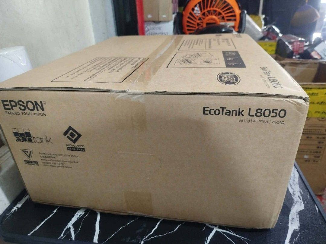 Epson EcoTank L8050 Wi-Fi A4 Print Photo Printer (Category: Printers, Scanners & Copiers) located in Manila. Submitted by rara_zyieyael (Listing ID 1463420149, Image 3). Description: - Brand new, sealed Epson EcoTank L8050 printer - Wi-Fi enabled for easy connectivity - Ideal for A4 printing and high-quality photos - Suitable for home or office use - Get yours today!.