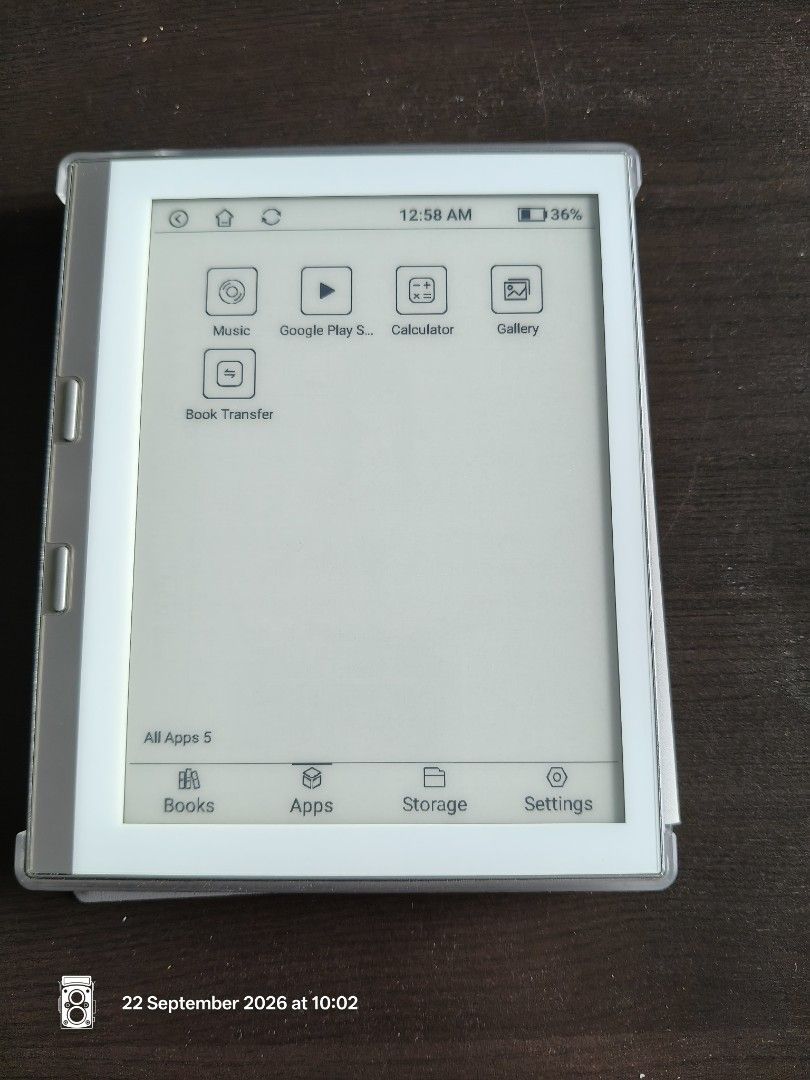E-reader eink e603 (Category: E-Readers) located in Singapore. Submitted by jingx77 (Listing ID 1463339308, Image 2). Description: as good as new set of ereader e603 very good eink display 16gb internal memory with sd card slot up to 128gb memory able to read epub, mobi, pdf and etc no front light based on android 11 system this is the second upgradable model of e603 far better function than xteink free original case.
