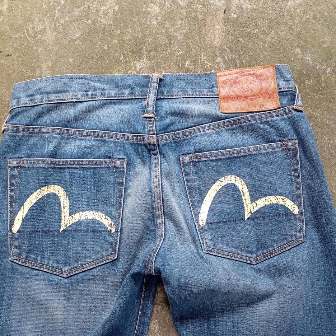 EVISU seagull buttonfly pants (Category: Jeans) located in Calamba. Submitted by doityourselfffff (Listing ID 1463546987, Image 3). Description: evisu seagull pants non selvedge size 30 x 34 waist (16 on measurement) 43 length 7 leg opening excellent condition authentic 1380 + sf .